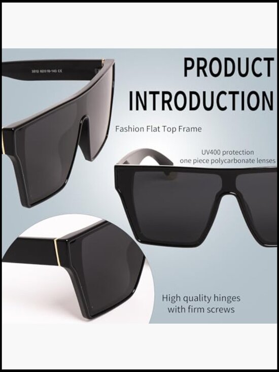 Oversized Polarized Sunglasses with Polycarbonate Lenses main image 6